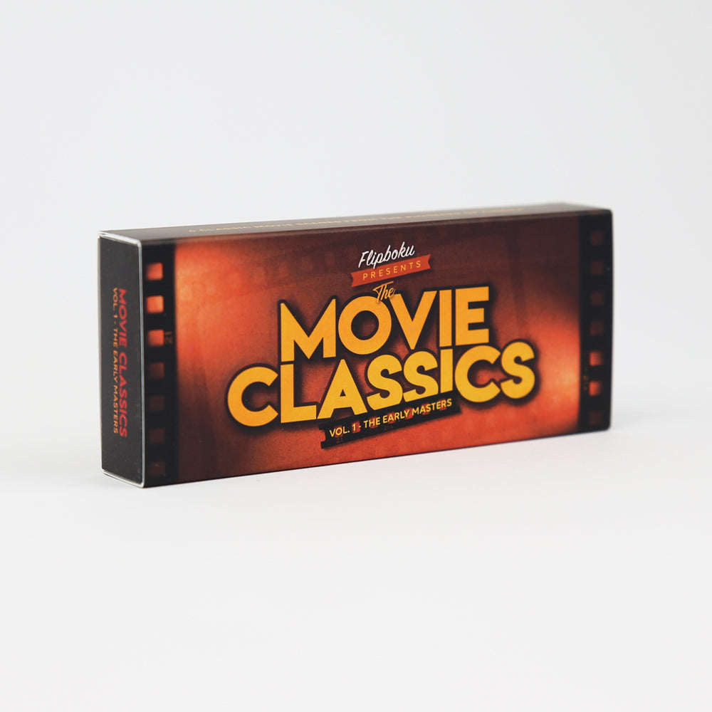 MOVIE CLASSICS FLIP BOOK – A surprising 6×1 flipbook that brings beloved film classics like Fritz Lang’s Metropolis or Charlie Chaplin’s Gold Rush back to life. Published by Flipboku in 2020.