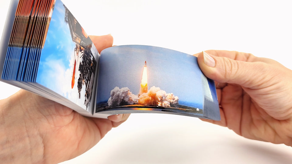 The Space Shuttle Flipbook features six iconic sequences of the Space Shuttle  Atlantis STS-125
