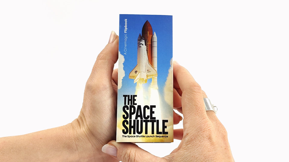 The Space Shuttle Flipbook features six iconic sequences of the Space Shuttle  Atlantis STS-125