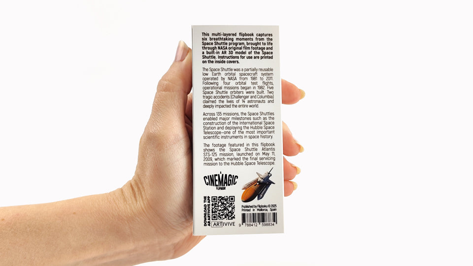 The Space Shuttle Flipbook features six iconic sequences of the Space Shuttle  Atlantis STS-125