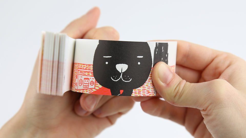 In a Kitten's Way of Greeting  Japanese Cat Flipbook - Flipboku Shop