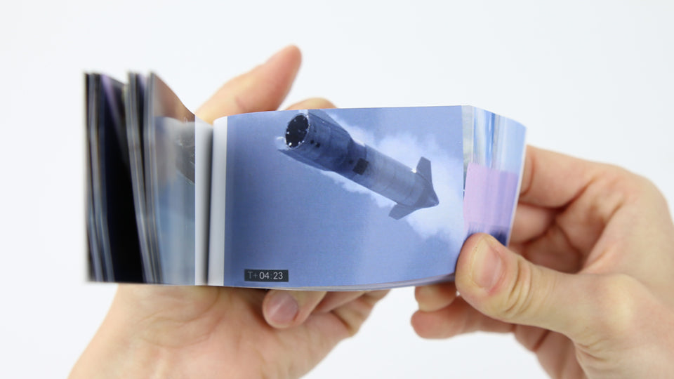 SpaceX Starship SN10 flip book featuring all the sensational moments of its flight from launch to landing - including its explosive finale.