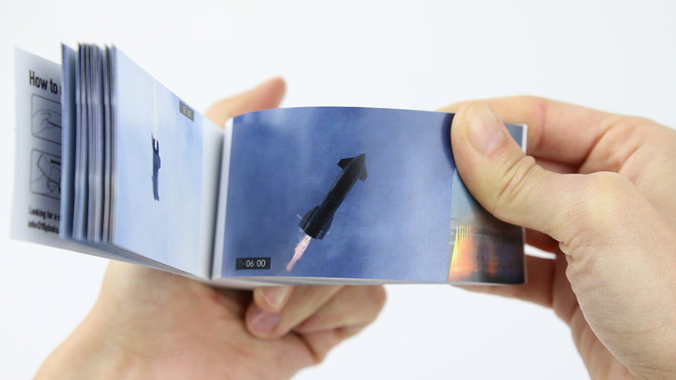 SpaceX Starship SN10 flip book featuring all the sensational moments of its flight from launch to landing - including its explosive finale.