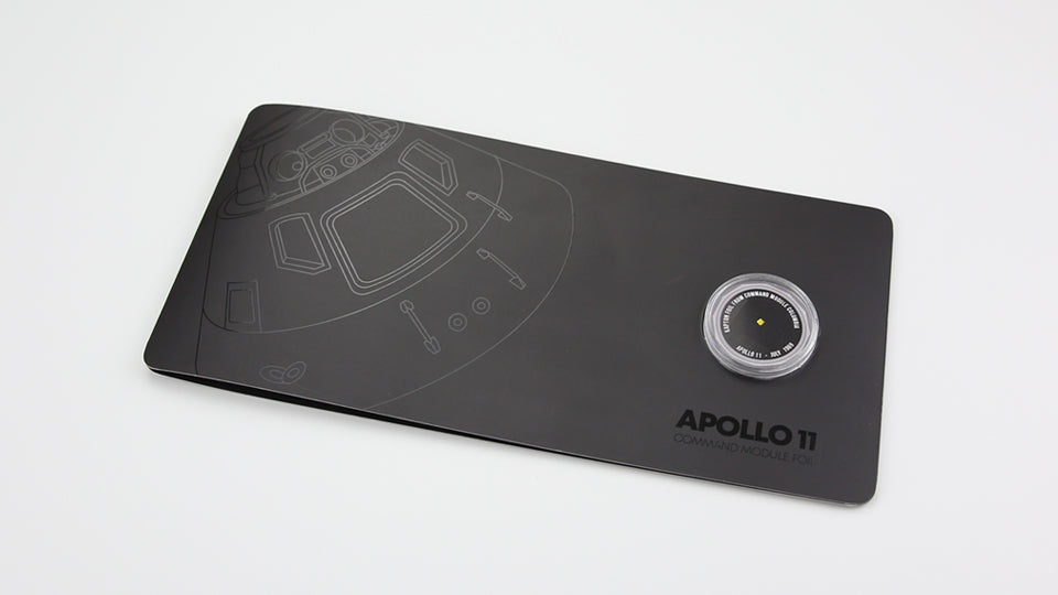 APOLLO 11 FOIL BUNDLE - Exclusive bundle that includes a real fragment of mission-flown Kapton Foil that protected the Columbia Command Module during its re-entry to Earth. A unique collector&#39;s item.