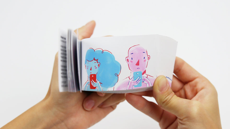 SIMBIOSIS CARNAL – Flip book with 6 different sequences based on the animated short film Simbiosis Carnal by Spanish animation director, illustrator and painter Rocío Álvarez. 
